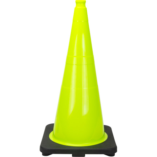 C&ocirc;ne de signalisation de premi&egrave;re qualit&eacute;, 28", Vert lime Helyx Safety & Industrial Supplies