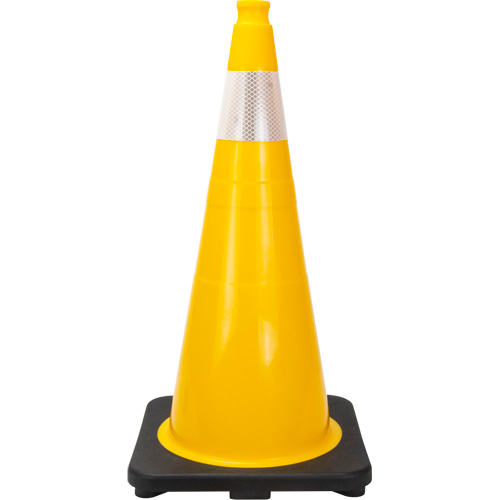 Premium Traffic Cone, 28", Yellow, 4" Reflective Collar(s) Helyx Safety & Industrial Supplies