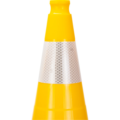 Premium Traffic Cone, 28", Yellow, 4" Reflective Collar(s) Helyx Safety & Industrial Supplies