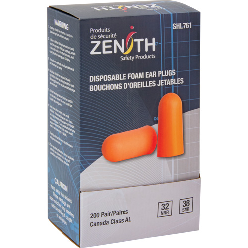 Foam Earplugs, Pair - Polybag Helyx Safety & Industrial Supplies