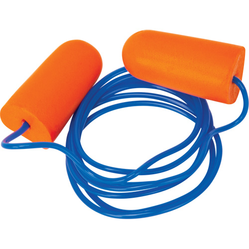 Bouchons d'oreilles en mousse, Paire - Sac en poly, Avec cordon Helyx Safety & Industrial Supplies