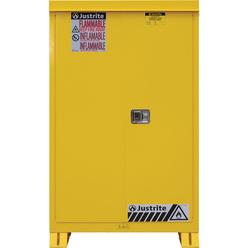 Outdoor Flammable Storage Cabinet, 45 gal., 2 Door, 43" W x 65" H x 18" D Helyx Safety & Industrial Supplies