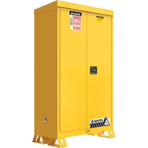 Outdoor Flammable Storage Cabinet, 45 gal., 2 Door, 43" W x 65" H x 18" D Helyx Safety & Industrial Supplies