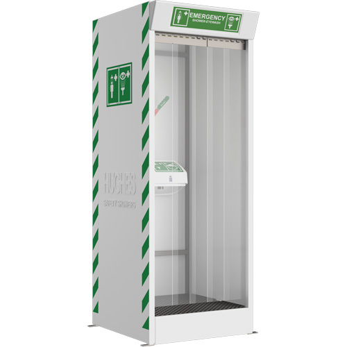 Cabine de douche d'urgence et douche oculaire/faciale couvert Helyx Safety & Industrial Supplies