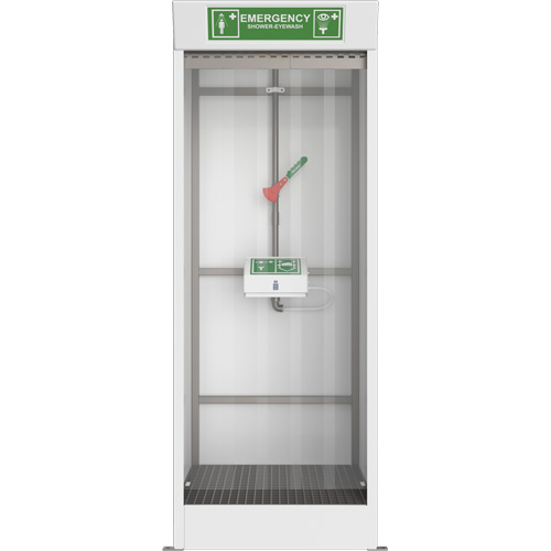 Cabine de douche d'urgence et douche oculaire/faciale couvert Helyx Safety & Industrial Supplies