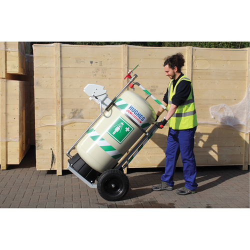 Douche d'urgence mobile et ind&eacute;pendant avec douche oculaire et faciale, Capacit&eacute; 30 gal., Conformit&eacute; Aucune Helyx Safety & Industrial Supplies