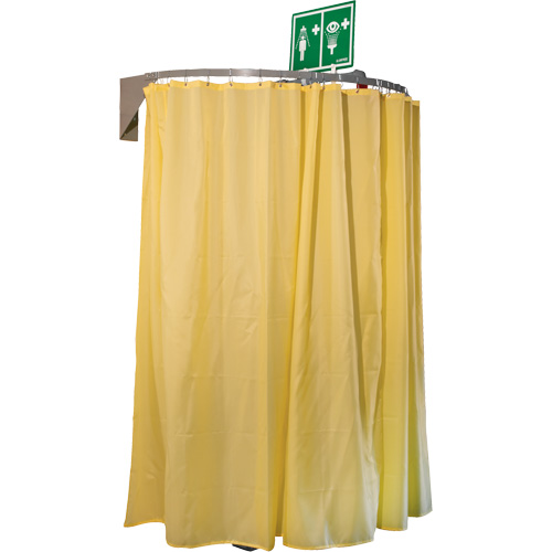 Wall Mounted Safety Shower Modesty Curtain Helyx Safety & Industrial Supplies