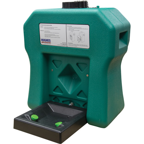 Poste de douche oculaire portable autonome, Aliment&eacute; par gravit&eacute;, Capacit&eacute; 16 gal., Conformit&eacute; ANSI Z358.1 Helyx Safety & Industrial Supplies