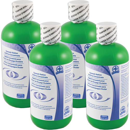 Additif pour pr&eacute;server l'eau dans les douches oculaires d'urgence autonomes, Canada, paquet de 4, 8 oz Helyx Safety & Industrial Supplies