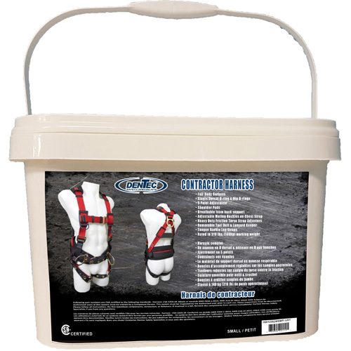 Harnais de s&eacute;curit&eacute; pour entrepreneurs dans un seau, Certifi&eacute;e CSA, Classe AP, Petit, Cap. 352 lb Helyx Safety & Industrial Supplies