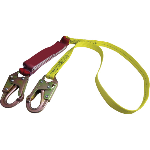 External Energy Absorber Lanyard with 3/4" Hook, 6', Snap Hook Center, Snap Hook Leg Ends, Polyester Helyx Safety & Industrial Supplies