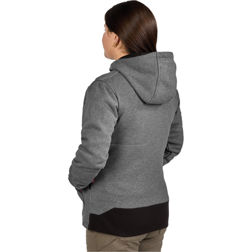 M12 Heated Hoodie with Battery, Women's, Medium, Grey, Poly-Cotton Helyx Safety & Industrial Supplies