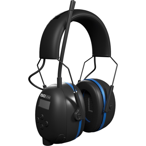 Black & Blue Air Defender AM/FM BT Earmuffs, Headband Style, 25 dB Helyx Safety & Industrial Supplies