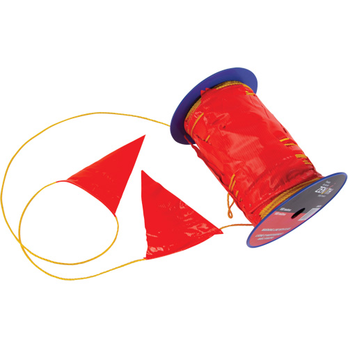 Warning Line with Flags, 328' L, Orange/Yellow Helyx Safety & Industrial Supplies