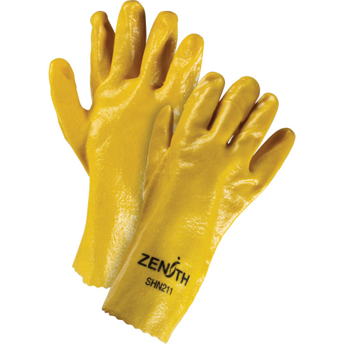 Rough-Finish Chemical-Resistant Gloves, Size 9, 12" L, PVC, Interlock Inner Lining, 47-mil Helyx Safety & Industrial Supplies