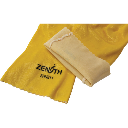 Rough-Finish Chemical-Resistant Gloves, Size 9, 12" L, PVC, Interlock Inner Lining, 47-mil Helyx Safety & Industrial Supplies