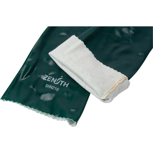 Double Dipped Green Gloves, 18" L, PVC, Cotton Jersey Inner Lining, 70-mil Helyx Safety & Industrial Supplies