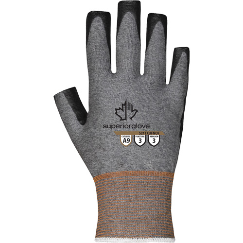 Ultra-Thin Open-Finger Gloves, Size 5, 21 Gauge, Nitrile Coated, TenActiv Shell, ASTM ANSI Level A9 Helyx Safety & Industrial Supplies
