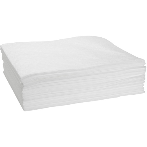 Feuilles absorbantes li&eacute;es, Huile seulement, 15" x 19", 10 gal. d'absorption Helyx Safety & Industrial Supplies