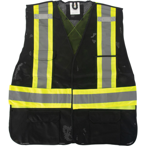 Veste d'arpenteur conforme aux normes de la CSA, Noir, Moyen, Polyester Helyx Safety & Industrial Supplies