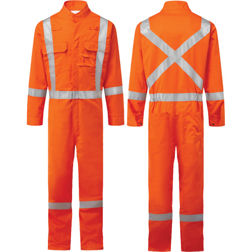 Combinaison FR Bizflame 88/12 Iona 7 oz. FR510, Taille 36, Orange Helyx Safety & Industrial Supplies