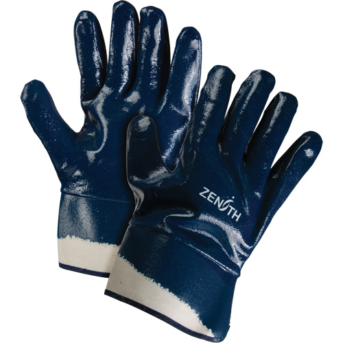 Heavyweight Safety Cuff Gloves, 10/X-Large, Nitrile Coating, Cotton Shell Helyx Safety & Industrial Supplies