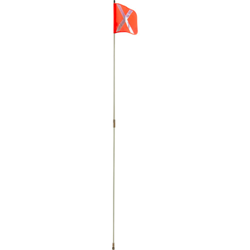 Tige de s&eacute;curit&eacute; robuste, Fixation Filet&eacute;, Hauteur 8', Orange avec X r&eacute;fl&eacute;chissant Helyx Safety & Industrial Supplies
