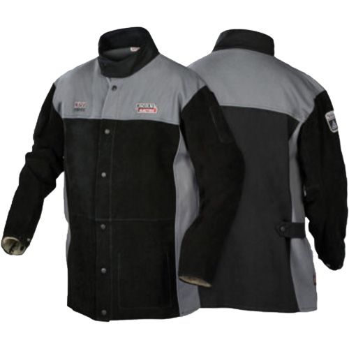 XVI Series Heavy-Duty FR Welding Jacket, Leather, Medium, Black Helyx Safety & Industrial Supplies