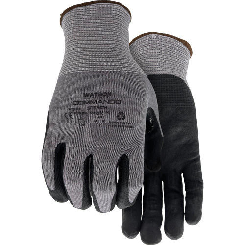 338 Commando Cut Resistant Gloves, Size Small, 18 Gauge, Foam Nitrile Coated, HPPE/Polyester/Spandex/Stainless Steel Shell, ASTM ANSI Level A8/EN 388 Level F Helyx Safety & Industrial Supplies