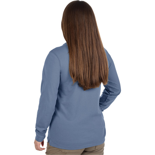 GRIDIRON Long Sleeve Pocket T-Shirt, Women's, X-Small, Blue Helyx Safety & Industrial Supplies