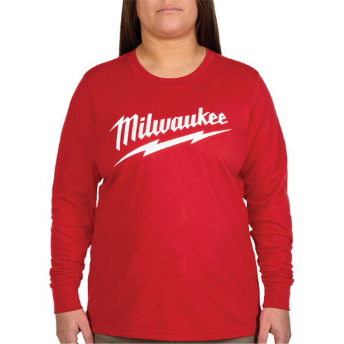 GRIDIRON Long Sleeve Logo T-Shirt, Women's, X-Large, Red Helyx Safety & Industrial Supplies