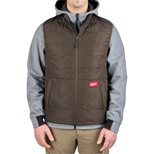 FREEFLEX Lightweight Insulated Vest, Men's, Large, Brown Helyx Safety & Industrial Supplies