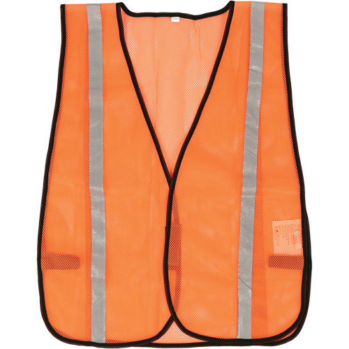 Compact Mesh Safety Vest, High Visibility Orange, Polyester Helyx Safety & Industrial Supplies