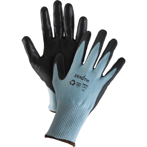 Eco-Friendly Stretch Cut-Resistant Gloves, Size 9, 13 Gauge, Polyurethane Coated, HPPE/RPET Shell, ASTM ANSI Level A3 Helyx Safety & Industrial Supplies