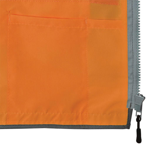 Pioneer Mesh Back Zip Front Surveyor Safety Vest, High Visibility Orange, Small, Polyester Helyx Safety & Industrial Supplies