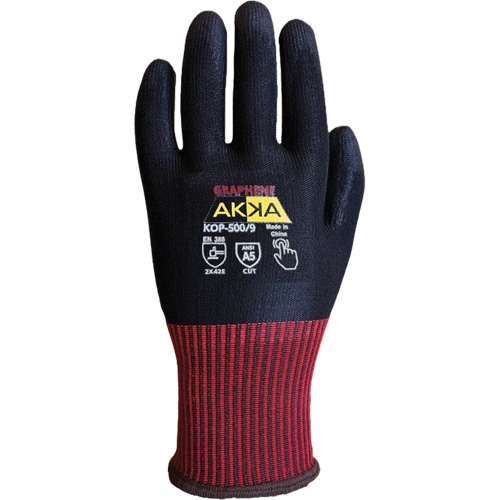 KOP-500 High Cut-Protection Gloves, Size 6, 13 Gauge, Polyurethane Coated, Nylon/HPPE/Spandex/Graphene Shell, ASTM ANSI Level A5/EN 388 Level E Helyx Safety & Industrial Supplies