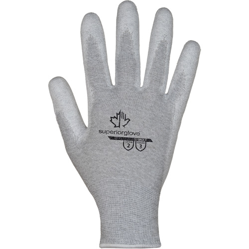 KnitActiv Electrostatic Dissipative Low-Linting White Gloves, 5, Polyurethane Coating, 13 Gauge, Nylon/Cotton Shell Helyx Safety & Industrial Supplies