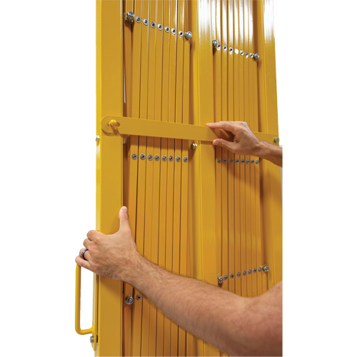 Expandable Barrier, 84" H x 20' L, Yellow Helyx Safety & Industrial Supplies