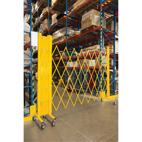 Expandable Barrier, 84" H x 20' L, Yellow Helyx Safety & Industrial Supplies