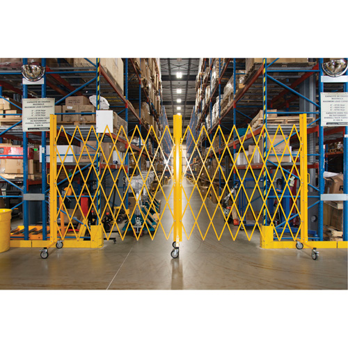 Expandable Barrier, 84" H x 20' L, Yellow Helyx Safety & Industrial Supplies