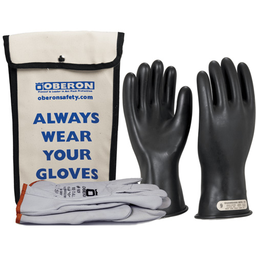 Class 00 Rubber Electrical Glove Kit, 8, 11" L, 20 cal/cm², NFPA 70E Helyx Safety & Industrial Supplies