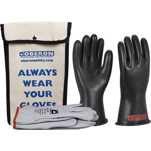 Ensemble de gants en caoutchouc pour l'&eacute;lectricit&eacute; de classe 0, 8, 11" lo, 20 cal/cm², NFPA 70E Helyx Safety & Industrial Supplies