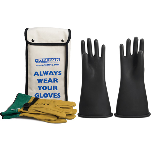 Class 2 Rubber Electrical Glove Kit, 9, 14" L, 37 cal/cm², NFPA 70E Helyx Safety & Industrial Supplies