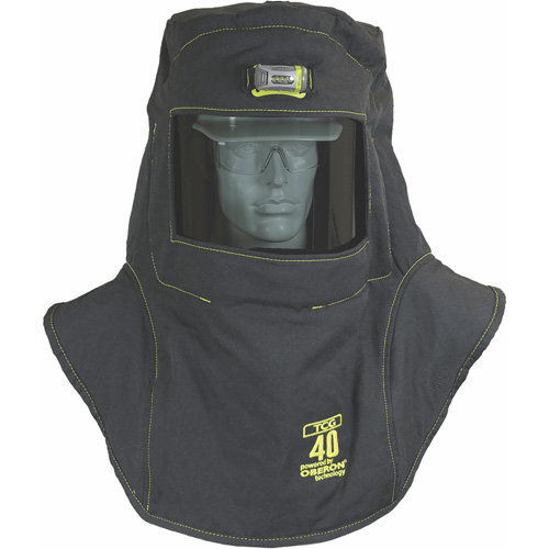 TCG Arc Flash Hood, Black, 40 cal/cm², ANSI Z87.1/ASTM F1506/ASTM F1959/ASTM F2178/Meets/Exceeds CSA Z462/NFPA 70E, 4 Arc Flash PPE Category Level Helyx Safety & Industrial Supplies