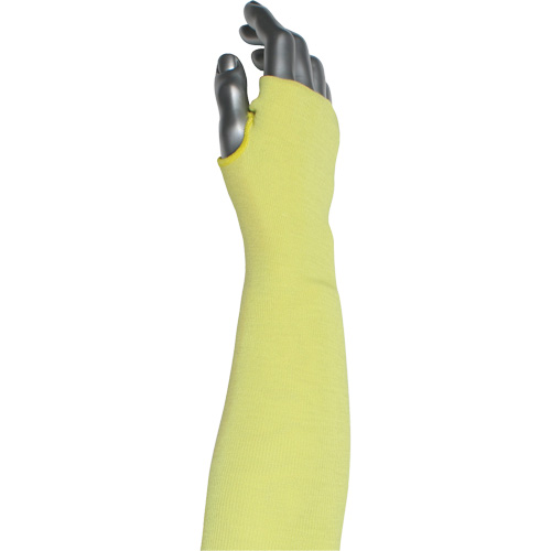 Kut Gard&reg; Single-Ply Cut-Resistant Sleeve with Thumb Hole, Aramid/ATA&reg;, 10", ASTM ANSI Level A4, Yellow Helyx Safety & Industrial Supplies
