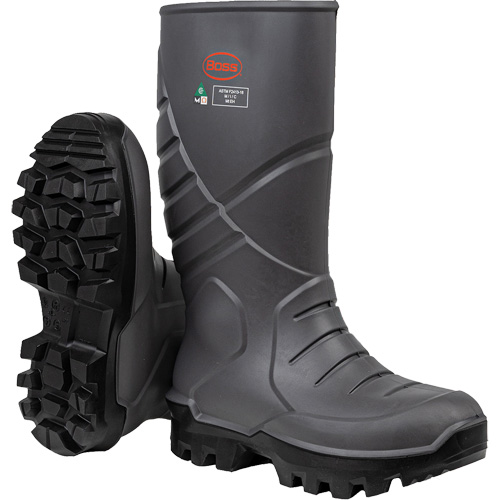 Boss&reg; Footwear Full Safety Boot with Midsole & Internal Met Guard, Thermal Polyurethane, Steel Toe, Puncture Resistant Sole, Size 6 Helyx Safety & Industrial Supplies