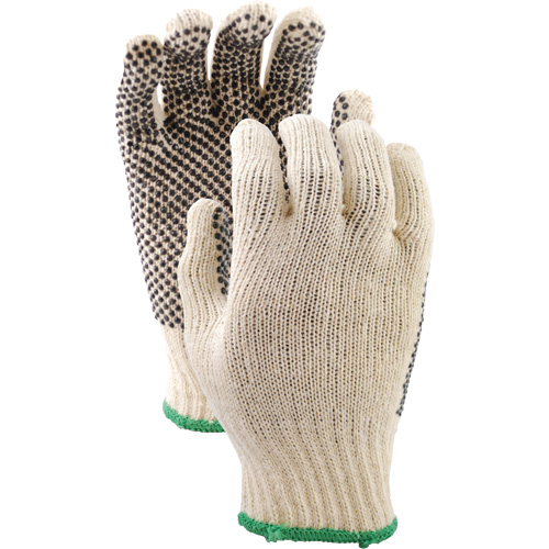 417 PVC Dotted String Knit Gloves, Poly/Cotton, Single Sided, Small Helyx Safety & Industrial Supplies