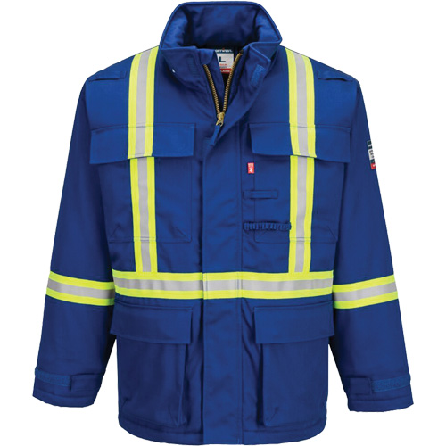 Parka dhiver isol&eacute;e 88/12 Bizflame, Bleu, Moyen (grande taille) Helyx Safety & Industrial Supplies