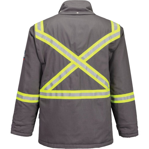 Bizflame&reg; 88/12 Insulated Winter Parka, Grey, Medium (Tall) Helyx Safety & Industrial Supplies