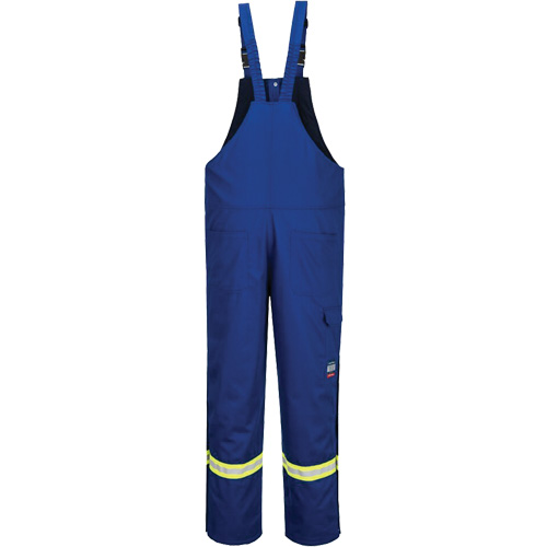 Bizflame&reg; 88/12 Insulated Bib Pants, Cotton/Nylon, Medium (Tall), Blue Helyx Safety & Industrial Supplies